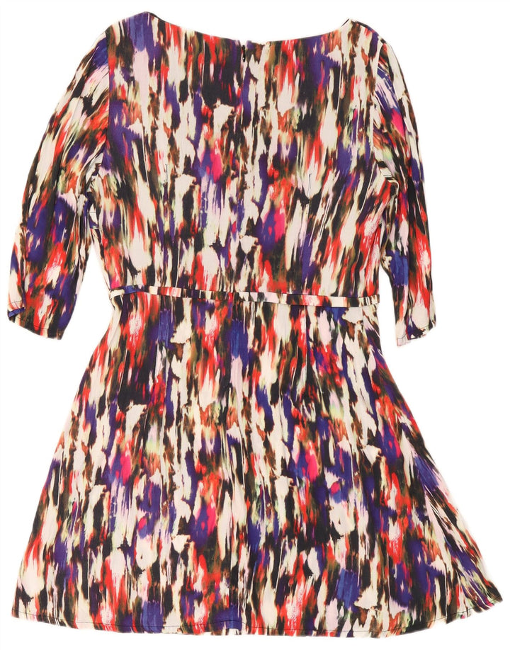French Connection Dame A-Line Kjole UK 14 Stor flerfarvet Colourblock