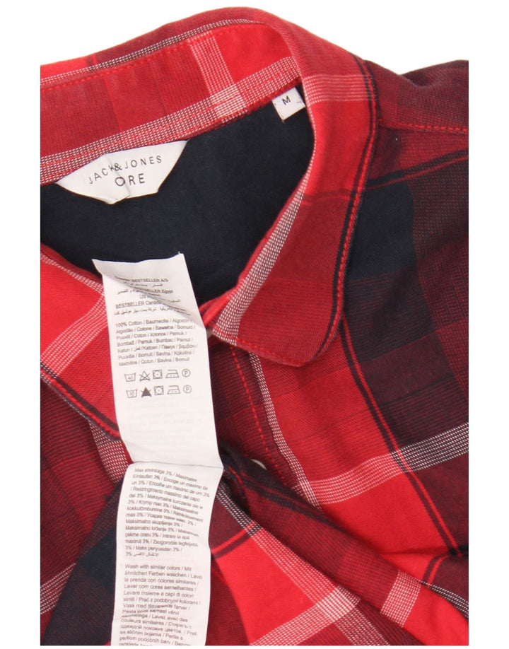 Jack & Jones herreskjorte Medium rød ternet bomuld