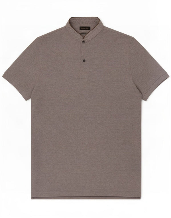 Massimo Dutti Mens Polo Shirt Large Grey Cotton