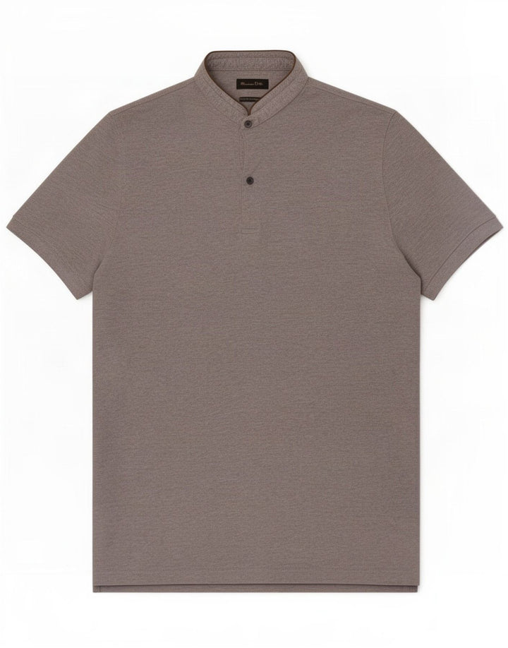 Massimo Dutti Herre Polo Shirt Stor Grå Bomuld