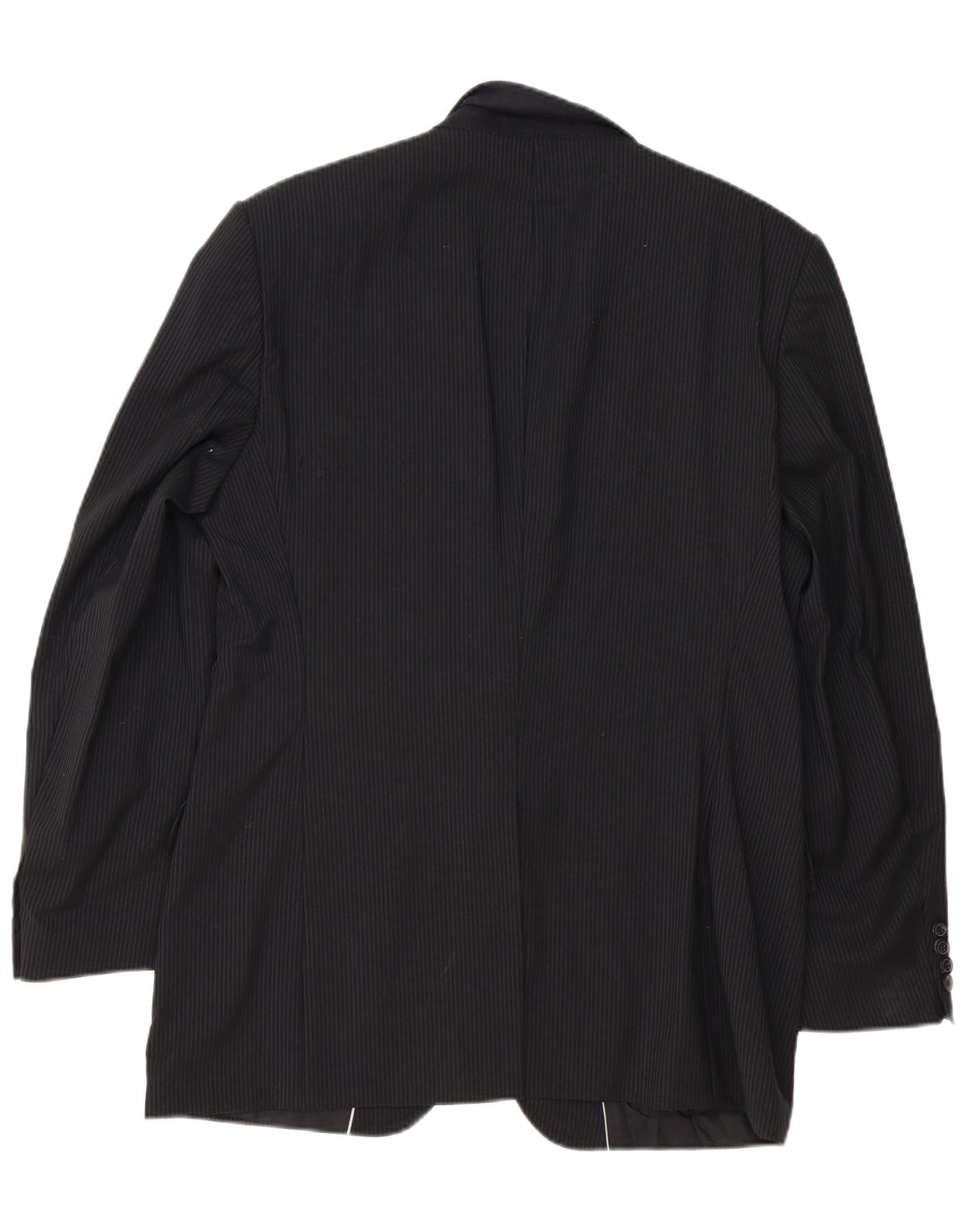 Hugo Boss Herre 2-knaps blazerjakke EU 54 2XL sort nålestribet jomfruuld