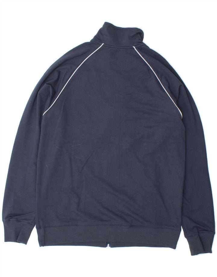 REEBOK Mens Graphic Tracksuit Top Jacket Large Navy Blue Cotton Vintage Reebok and Second-Hand Reebok from Messina Hembry 