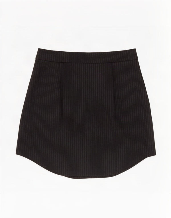 Zara Mini-nederdel til kvinder XS W24 Sort nålestribe