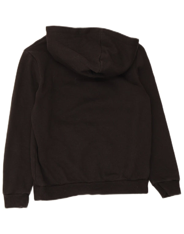 Puma Boys Graphic Hoodie Jumper 11-12 Years Black Cotton