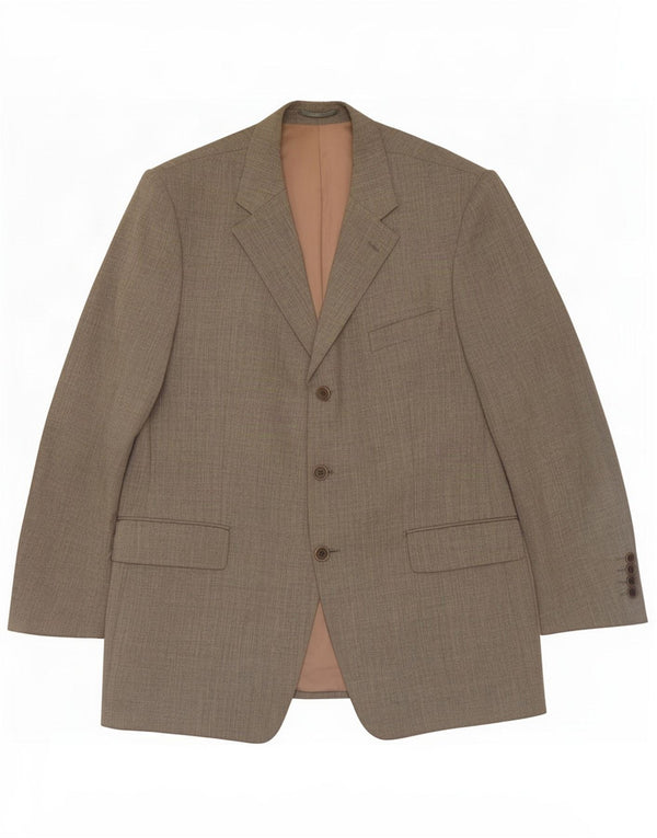 Yves Saint Laurent Herre 3-knaps blazerjakke IT 52 XL Grå Virgin Wool