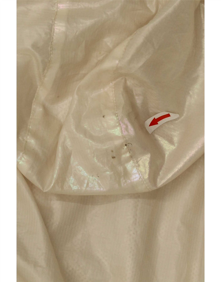 New Balance Regnjakke med hætte til kvinder UK 10 Small Off White Polyester