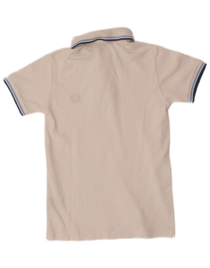 Fred Perry Boys Polo Shirt 9-10 år Hvidstribet bomuld
