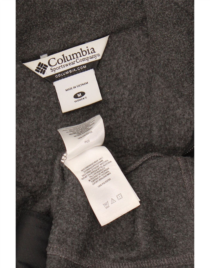 COLUMBIA Womens Fleece Jacket UK 14 Medium Grey Polyester