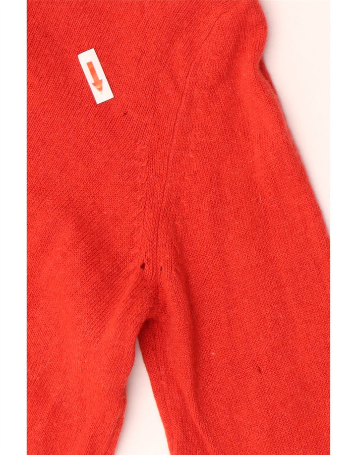 Marks & Spencer Dame Boat Neck Jumper Sweater UK 12 Medium Orange