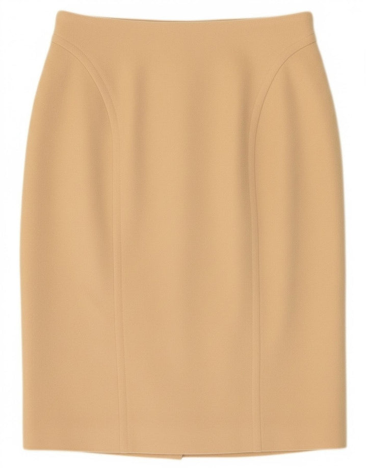 Les Copains Dame Pencil Skirt IT 46 Large W30 Beige Uld