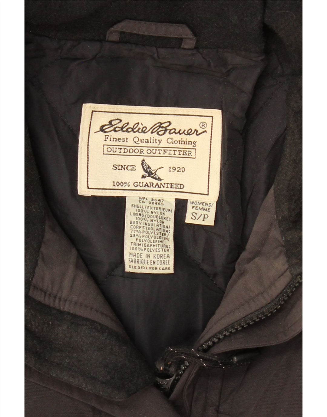 EDDIE BAUER Womens Weather Edge Windbreaker Jacket UK 10 Small Black