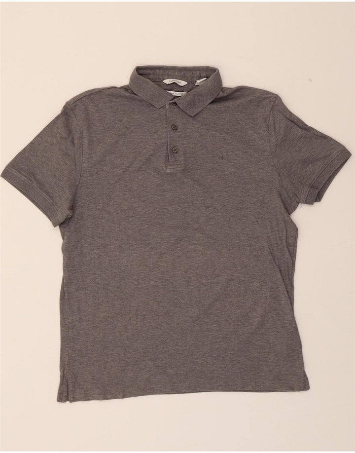 CALVIN KLEIN Mens Polo Shirt Small Grey Cotton Vintage Calvin Klein and Second-Hand Calvin Klein from Messina Hembry 