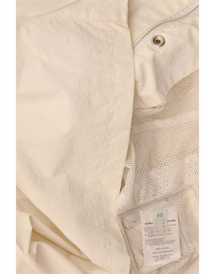 Sergio Tacchini Womens Utility Jacket UK 48 Medium Off White Polyamid