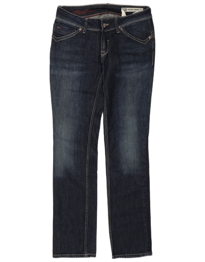 TOMMY HILFIGER Dame Victoria Straight Jeans W29 L32 Blå Bomuld
