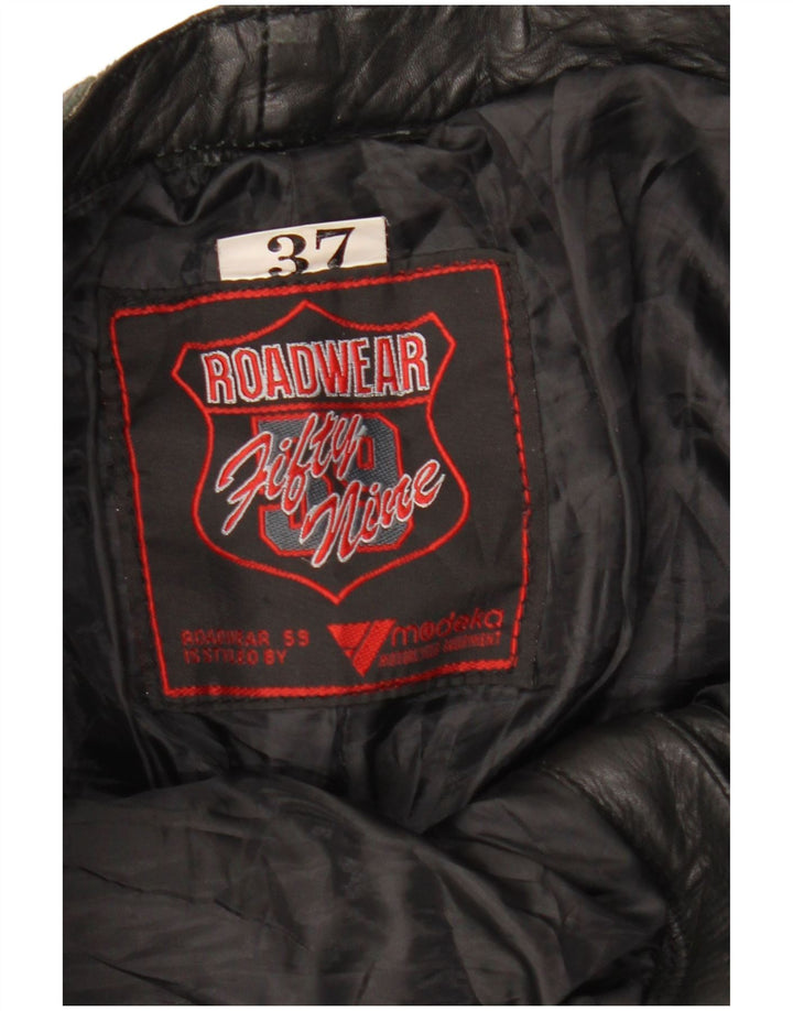 MODEKA Lige læderbukser til mænd W37 L33 Sort læder