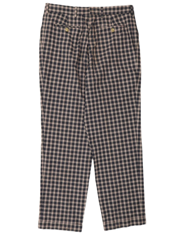 Lacoste Herre-Pegged Chino Bukser Størrelse 44 Large W34 L31 Marineblå Ternet