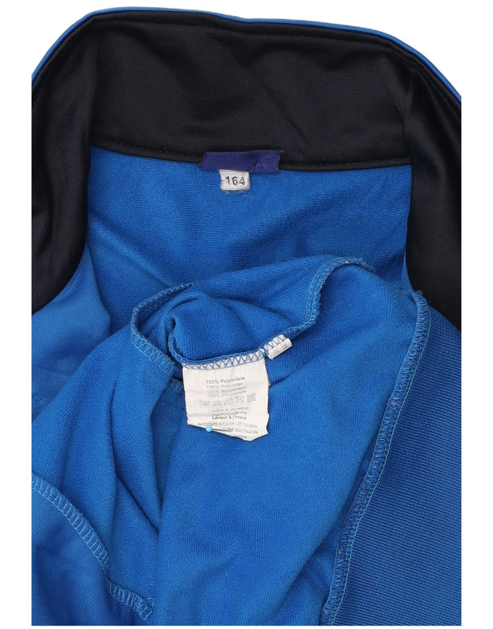 Asics Boys træningsdragt topjakke 13-14 år Blå Colourblock Polyester