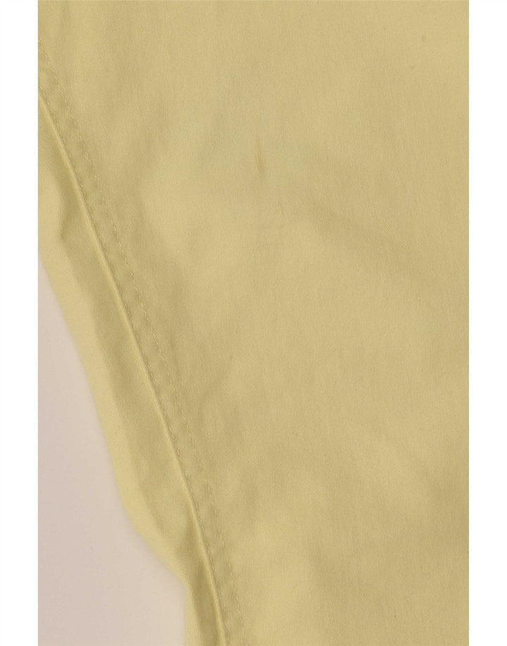 Marks & Spencer Womens Per Una Cropped Trousers UK 12 Medium W32 L22 Yellow