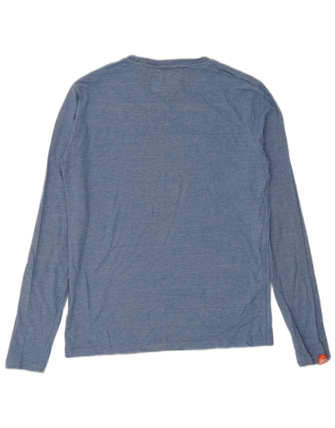 Superdry Herre Top Langærmet Medium Blå Flecked Bomuld