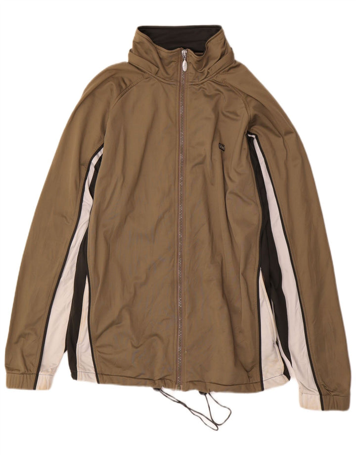 Asics Træningsdragt til mænd Topjakke Medium Khaki Colourblock Polyester