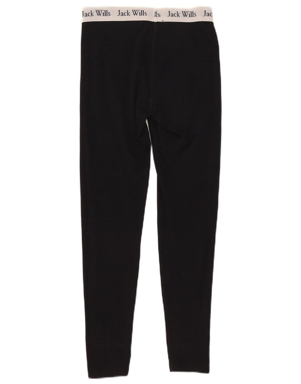 Jack Wills Kvinders Grafiske Leggings UK 8 Small Black Colourblock Modal