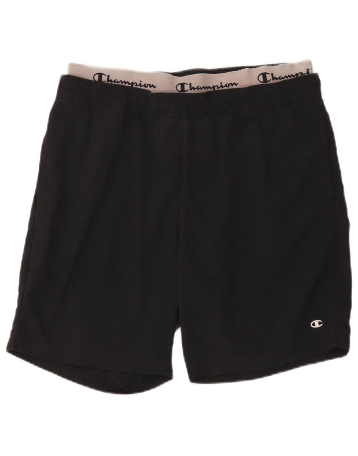 Champion Herre grafiske sportsshorts Large Black Colourblock