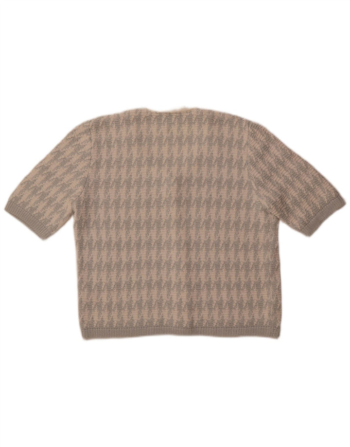 Giesswein dame cardigan sweater EU 38 Medium White Houndstooth