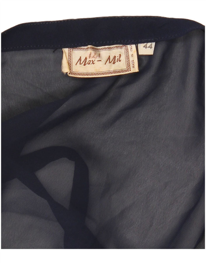 Vintage Dame Cami Top IT 44 Medium Navy Blue Floral