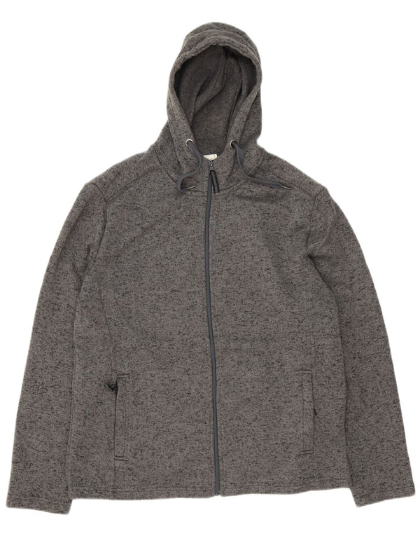 Mountain Warehouse Herre hættetrøje med lynlås XL Grå Flecked Polyester