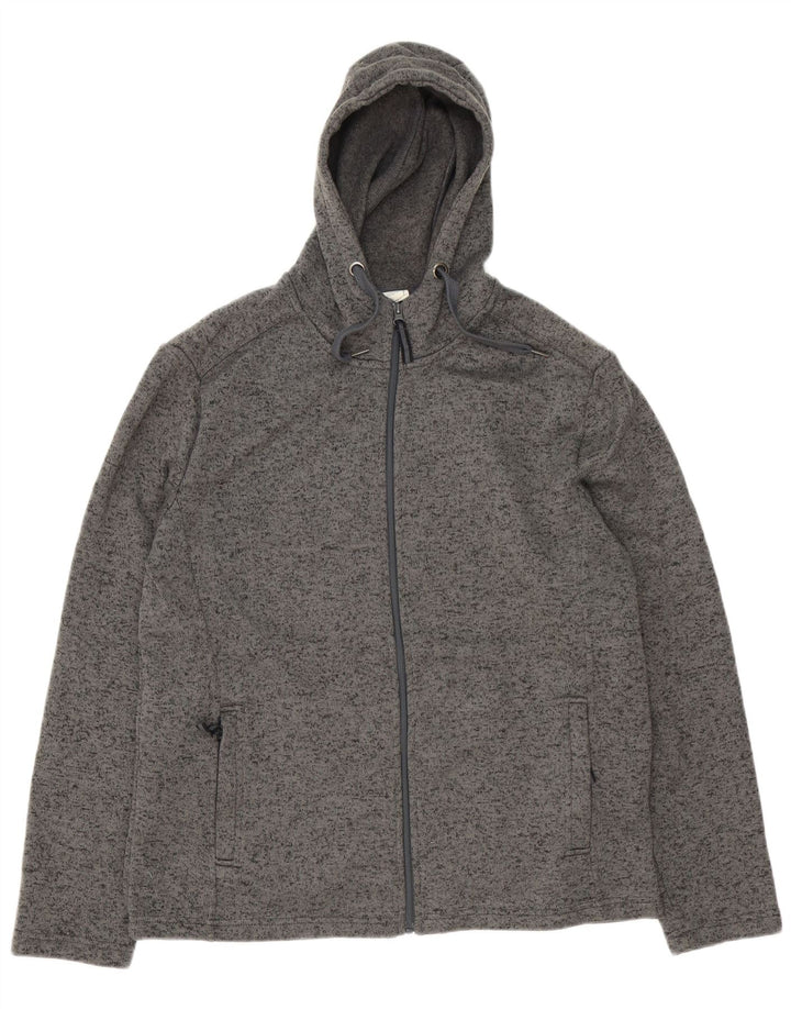 Mountain Warehouse Herre hættetrøje med lynlås XL Grå Flecked Polyester