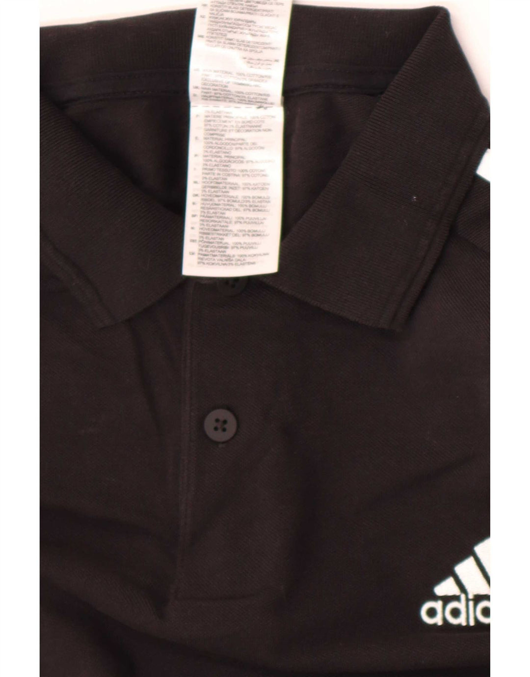 Adidas Kortærmet Regular Polo Shirt til mænd Stor sort bomuld