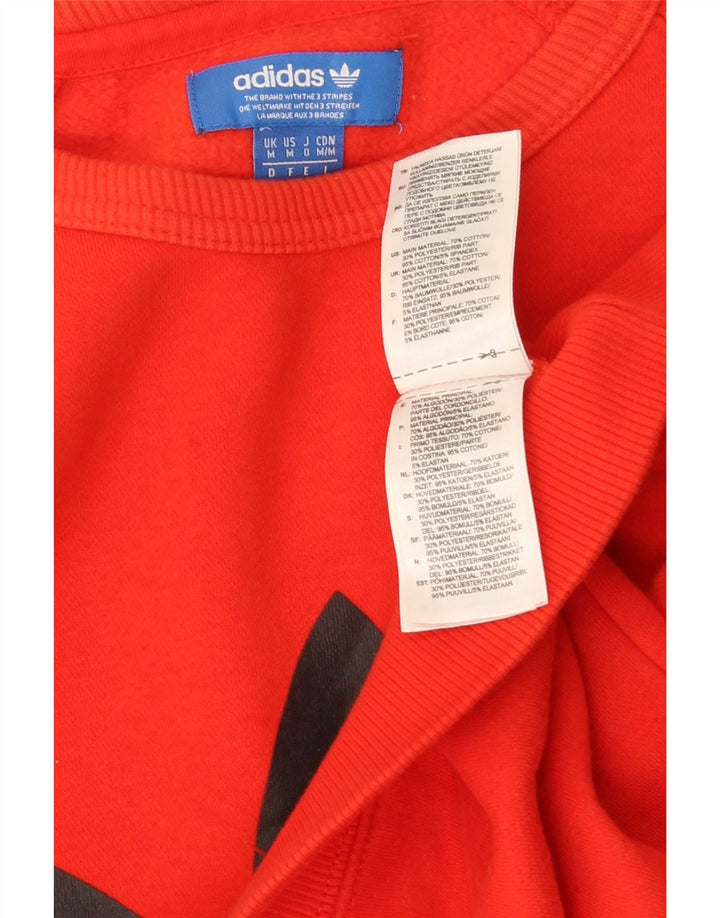 ADIDAS grafisk sweatshirt til mænd Medium rød bomuld