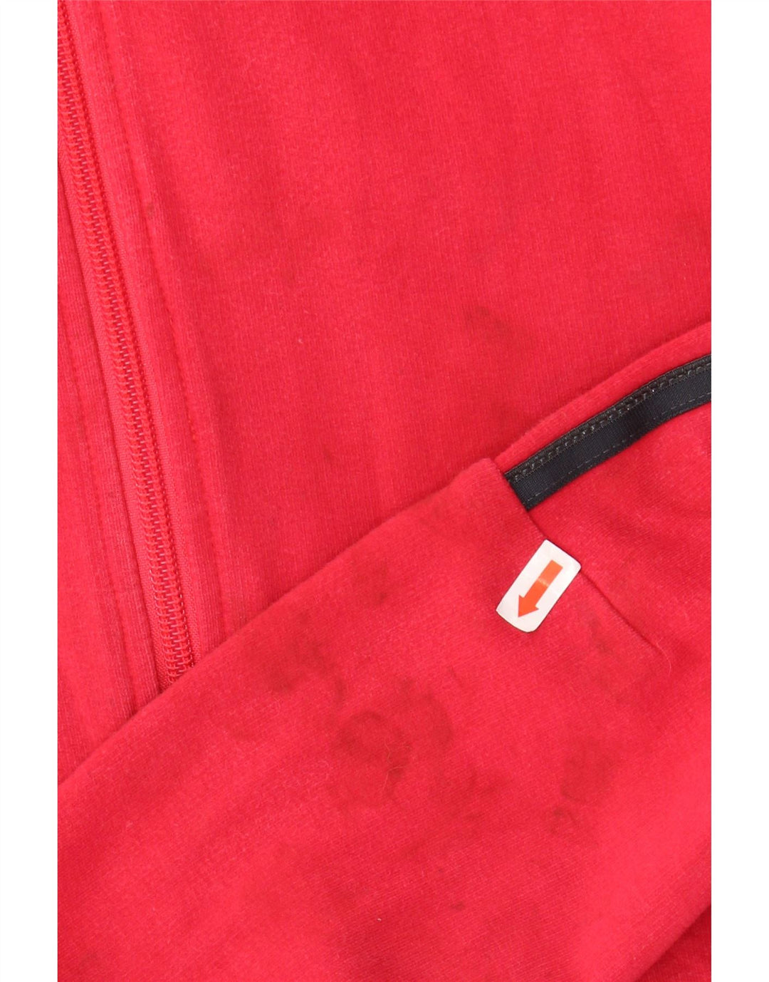 ADIDAS træningsdragt topjakke til kvinder UK 12 Medium rød bomuld