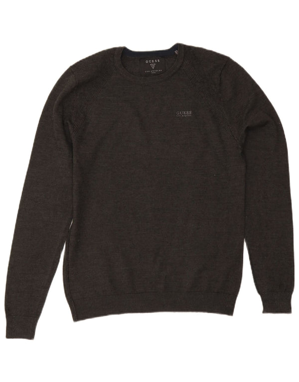 Guess Dame sweater med rund hals DK 12 Medium Green Wool