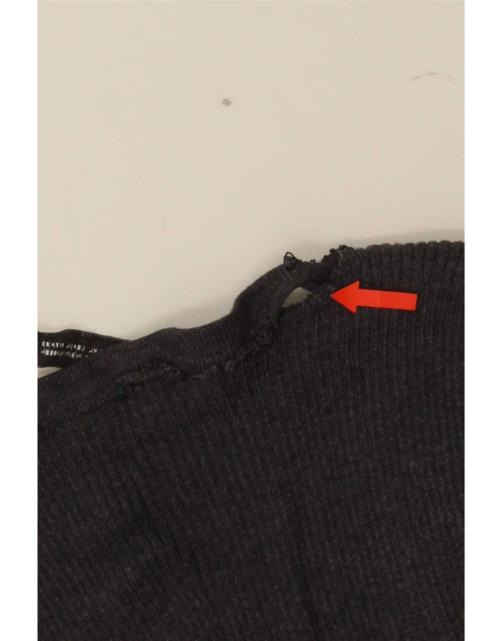 Zara Dame Ærmeløs Crop Top UK 18 XL Grå