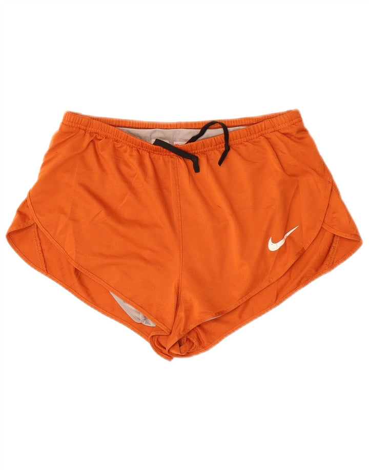 NIKE sportsshorts til kvinder UK 12 Medium Orange Polyester