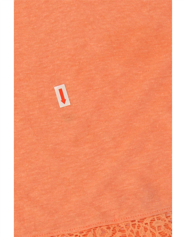 Marks & Spencer Womens Crop Oversized T-shirt Top UK 10 Small Orange