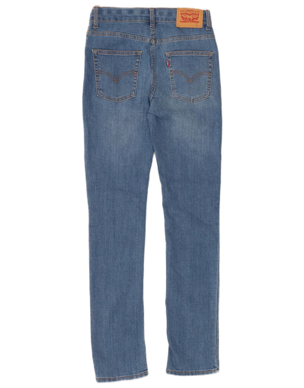 LEVI'S Girls 512 Slim Tapered Jeans 13-14 år W24 L31 Blå Bomuld