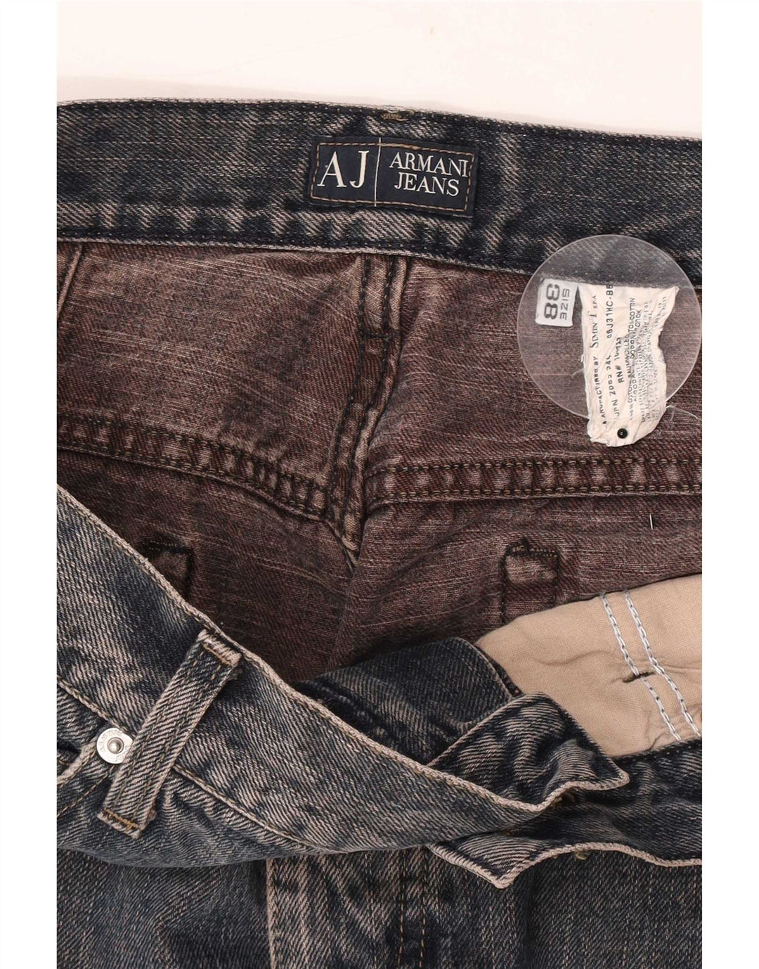 Armani Straight Jeans til mænd W38 L33 Blå Bomuld