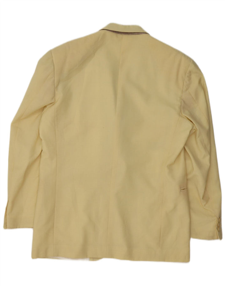 Renato Balestra Herre 2-knaps blazerjakke IT 50 Stor gul uld