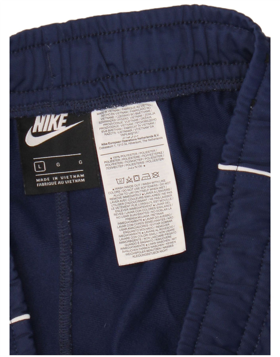 Nike Træningsdragt bukser til mænd Joggers Large Navy Blue Polyester