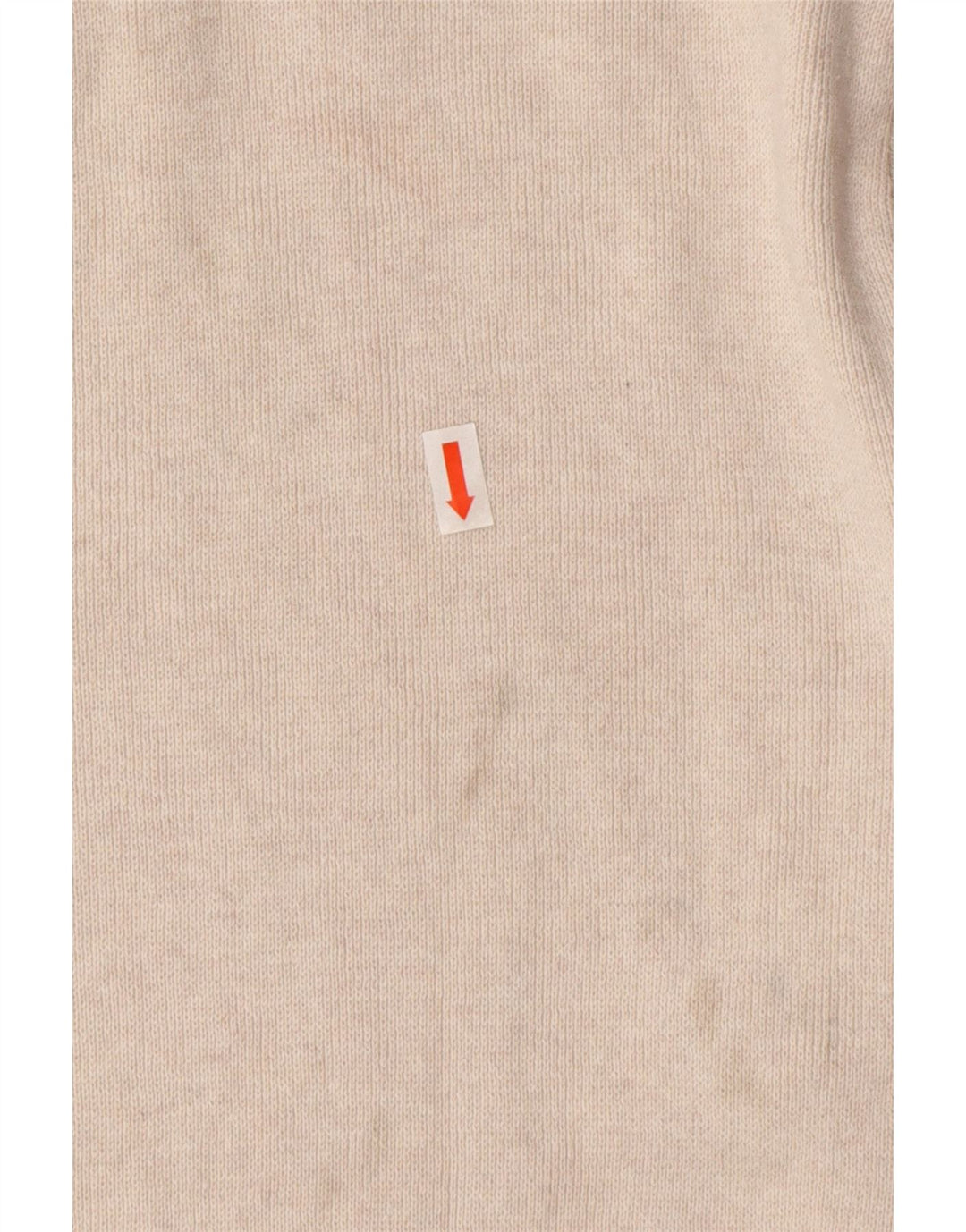 ZARA Mens Crew Neck Jumper Sweater Large Beige Cotton Vintage Zara and Second-Hand Zara from Messina Hembry 