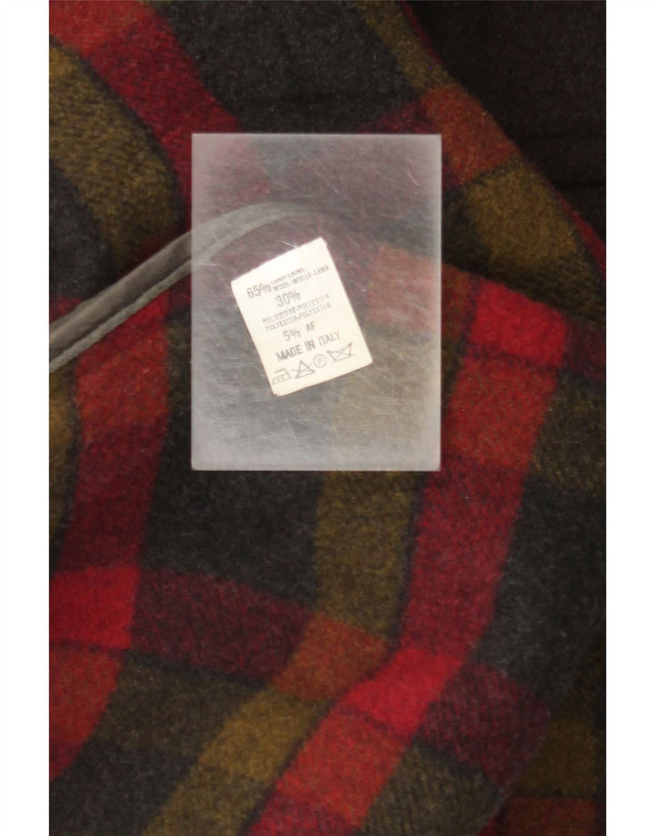 Vintage ponchofrakke til kvinder One Size flerfarvet stribet uld