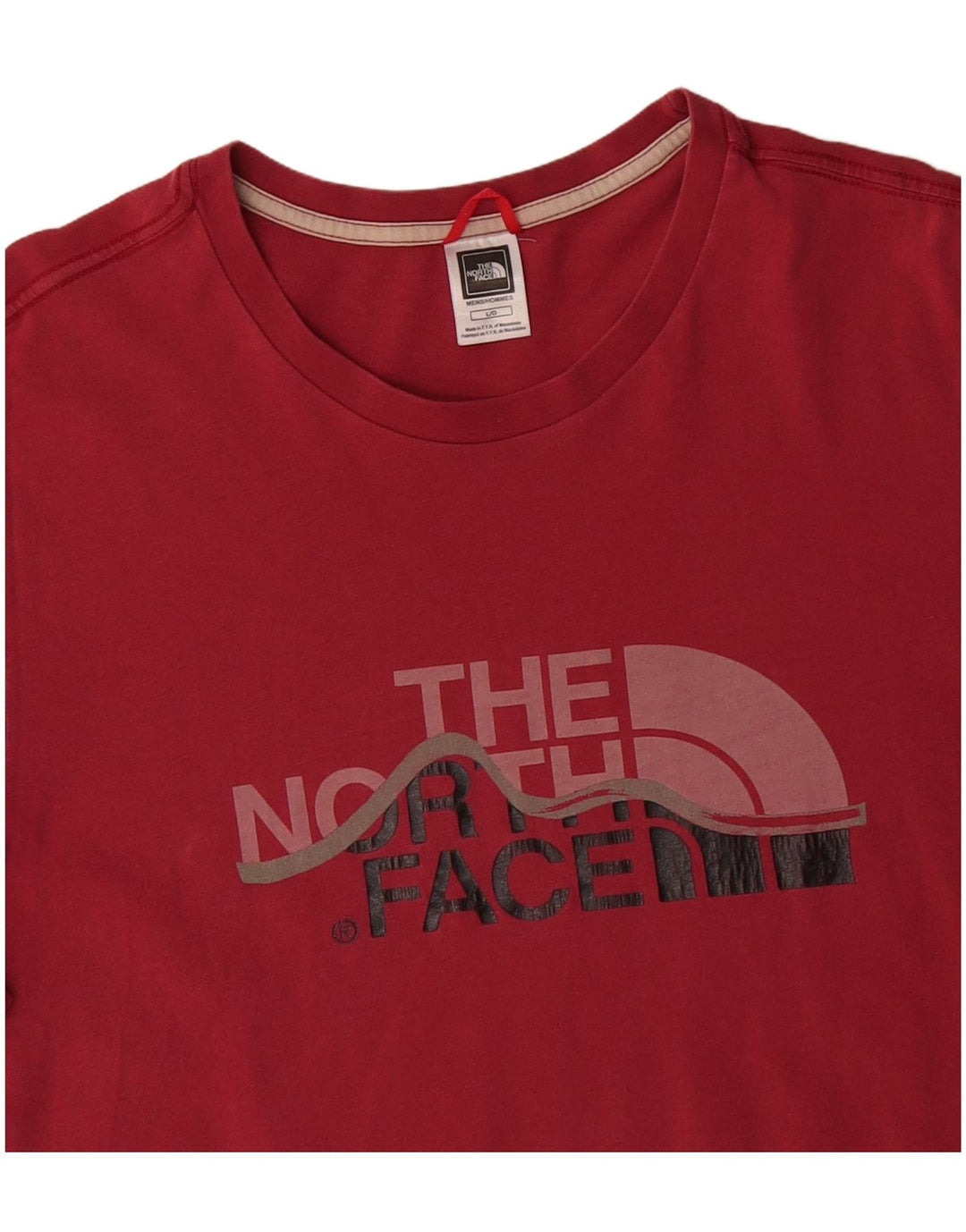 The North Face Herre Grafisk T-Shirt Top Stor Rød Bomuld