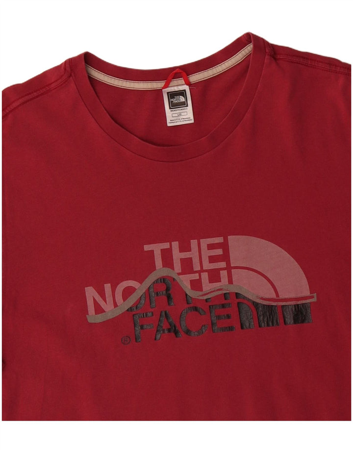 The North Face Herre Grafisk T-Shirt Top Stor Rød Bomuld