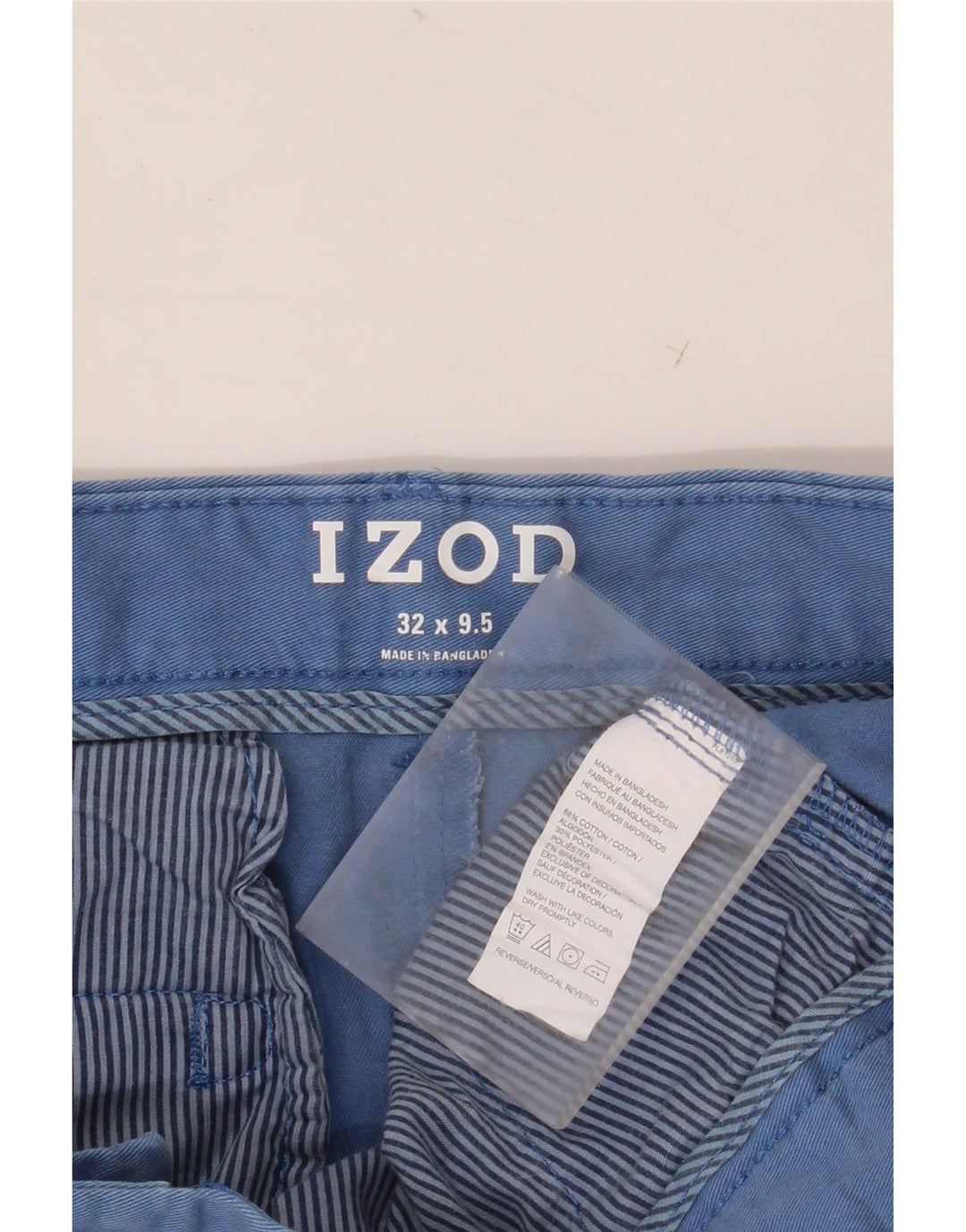 IZOD Chino Shorts til mænd W32 Medium Blue Bomuld