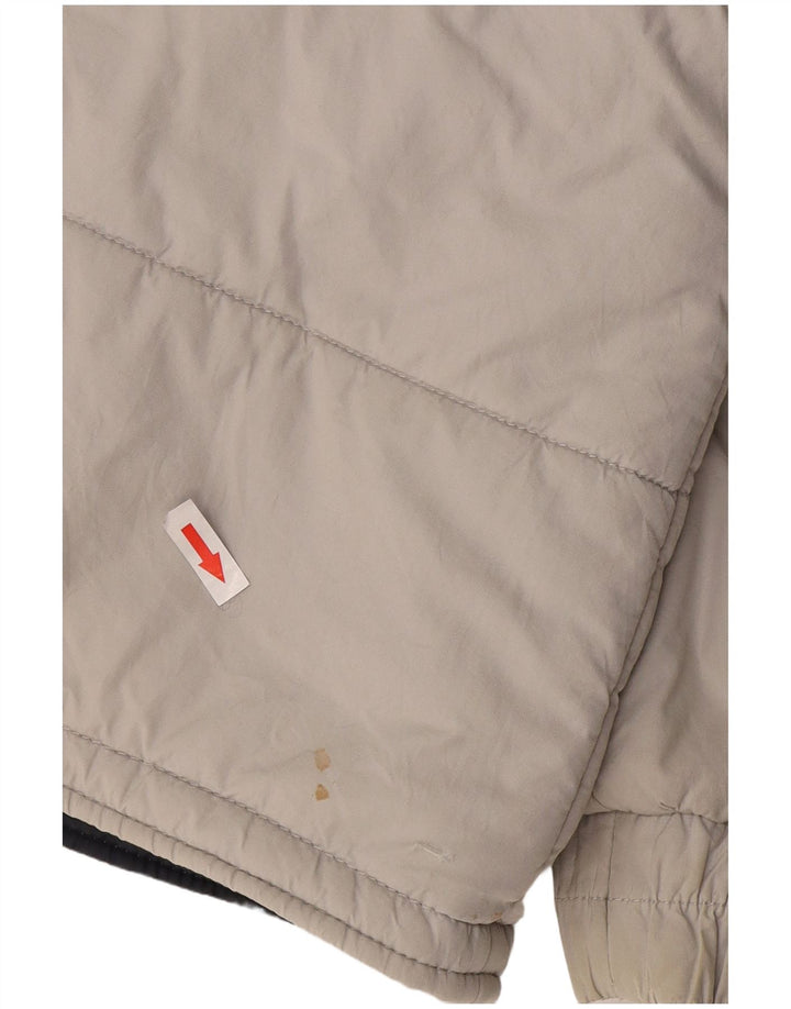 Fila Herre hættepolstret jakke UK 38 Medium Grey Bomuld