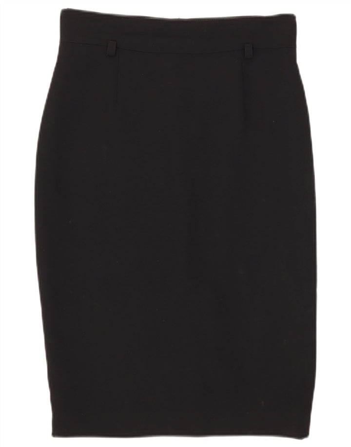 Luisa Spagnoli Dame Pencil Skirt IT 42 Medium W28 Black Acetate