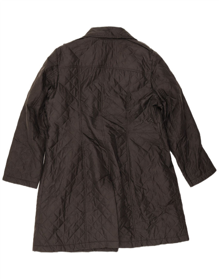 Marks & Spencer Quiltet overfrakke til kvinder UK 18 XL Sort Polyester