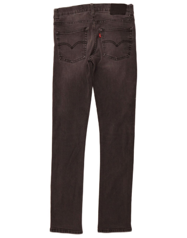 LEVI'S Girls 510 Skinny Jeans 15-16 år W28 L31 Grå Bomuld